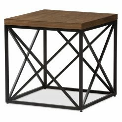 Best deal 🔥 Square Coffee Tables Baxton Studio Holden Vintage Industrial Antique Bronze End Table 🥰 -Coffee Tables Sale Store detailWSI2903