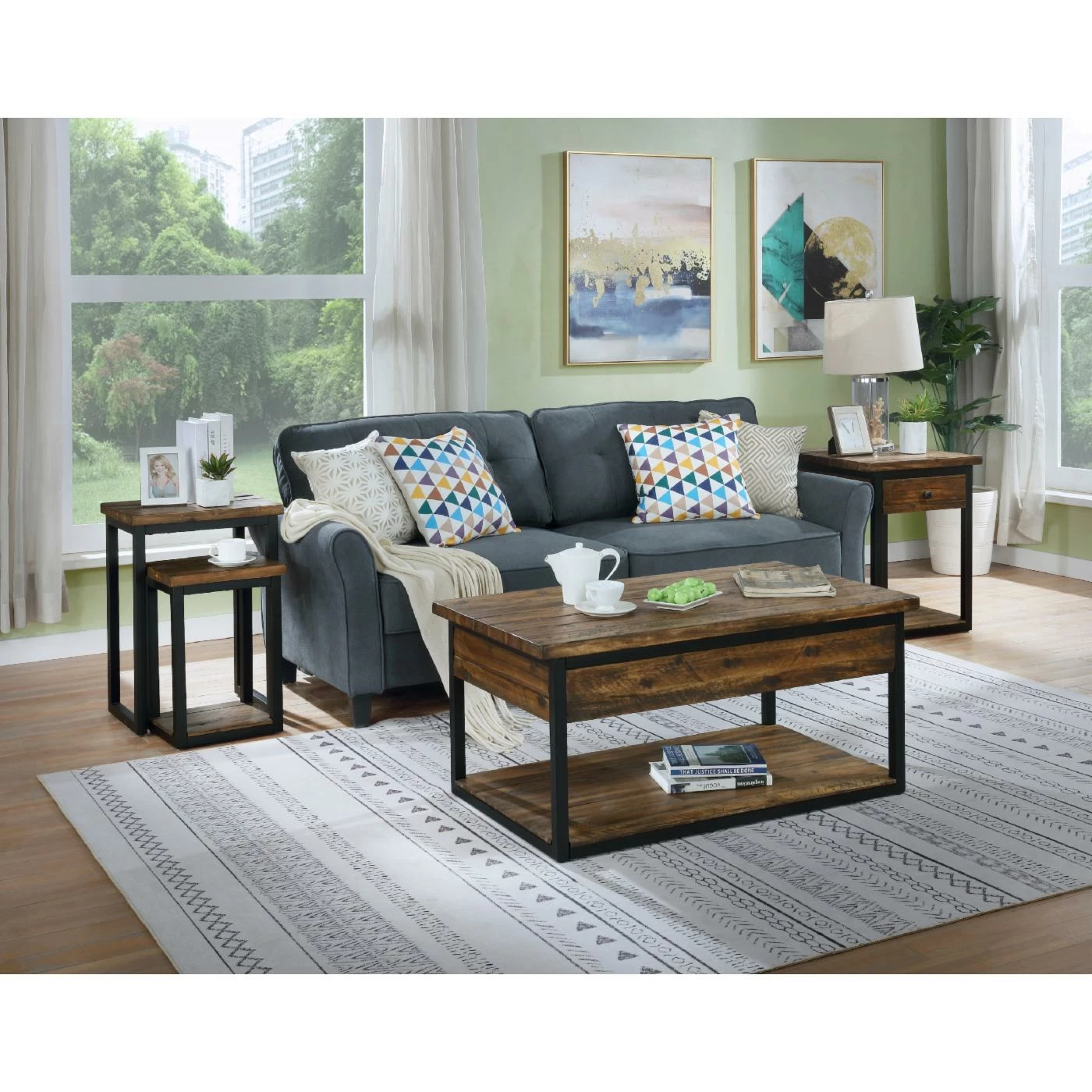 Flash Sale ⭐ Rectangle Coffee Table Sets Alaterre Furniture Claremont Wood 4-Piece Table Set - Dark Brown ⌛ 4 Flash Sale ⭐ Rectangle Coffee Table Sets Alaterre Furniture Claremont Wood 4-Piece Table Set - Dark Brown ⌛ - Image 2