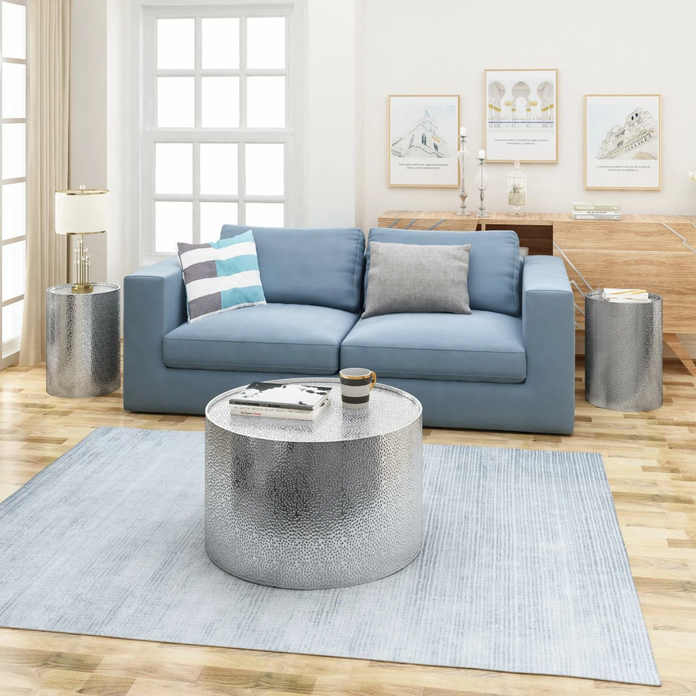 Deals 🥰 Best Selling Home Decor Round Coffee Table Sets Brae Burn Modern Round 3 Piece Iron Accent And Coffee Table Set 👍 4 Deals 🥰 Best Selling Home Decor Round Coffee Table Sets Brae Burn Modern Round 3 Piece Iron Accent And Coffee Table Set 👍 - Image 2