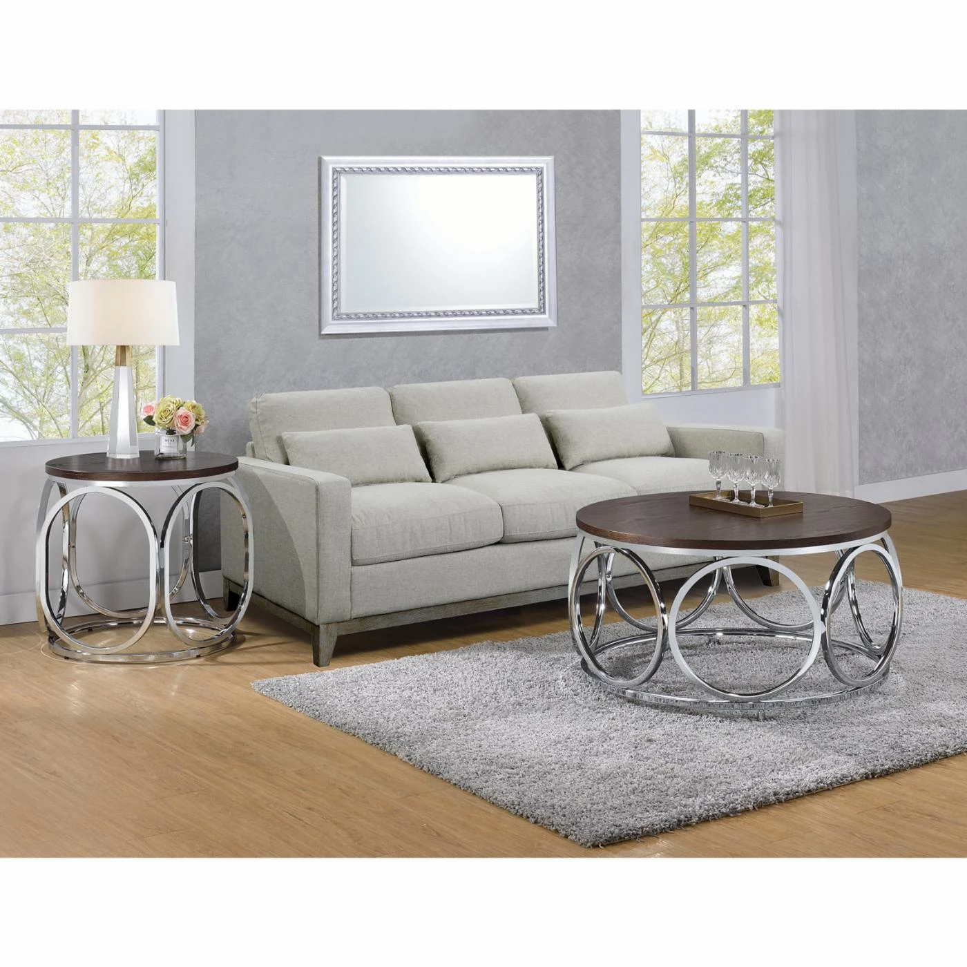 Hot Sale 😀 Round Coffee Tables Picket House Furnishings Jayme Round Coffee Table With Casters 🎉 4 Hot Sale 😀 Round Coffee Tables Picket House Furnishings Jayme Round Coffee Table With Casters 🎉 - Image 2