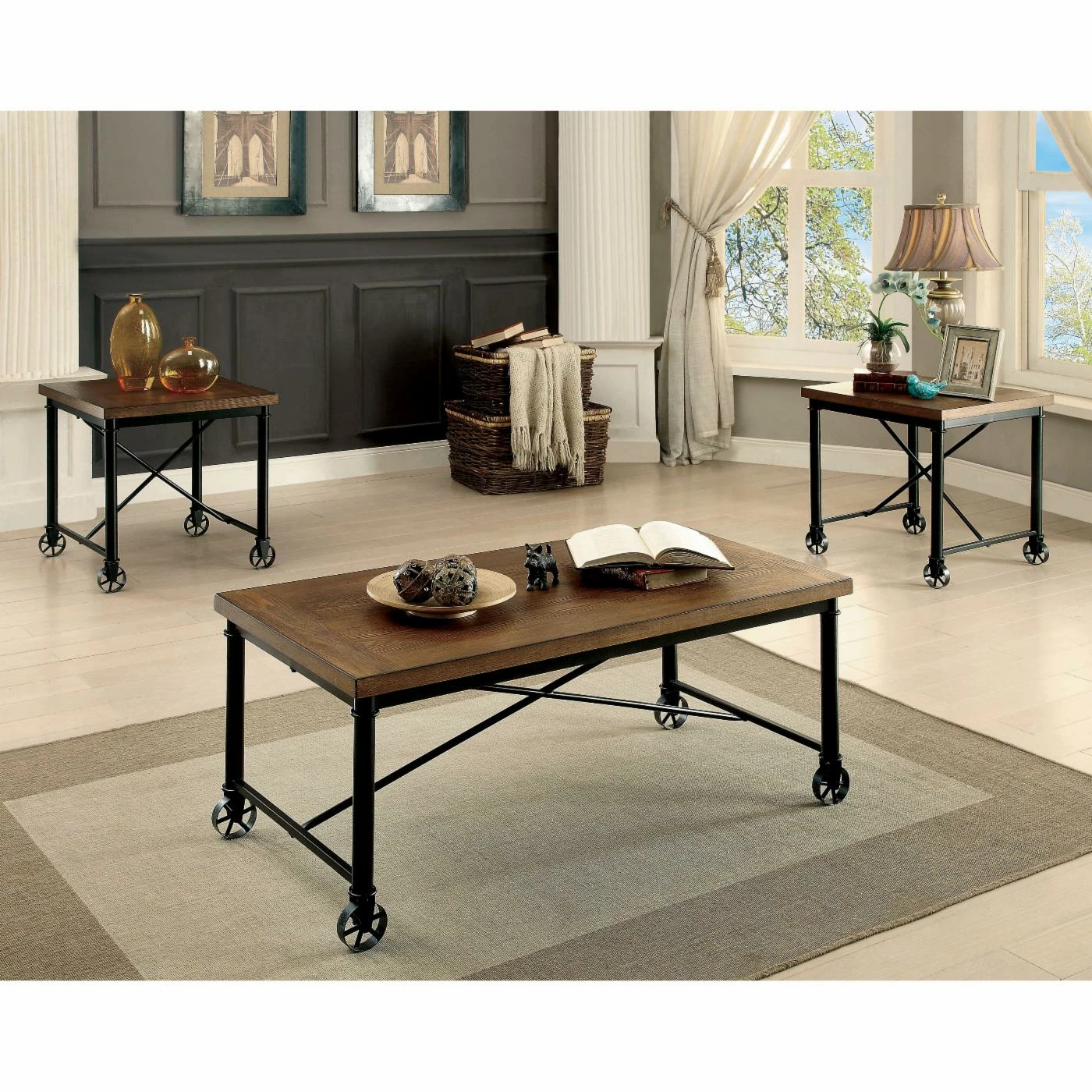 Deals ๐ Rectangle Coffee Table Sets HN Home Massena Modern Farmhouse 3 Piece Coffee Table Set ๐ 4 Deals ๐ Rectangle Coffee Table Sets HN Home Massena Modern Farmhouse 3 Piece Coffee Table Set ๐ - Image 2
