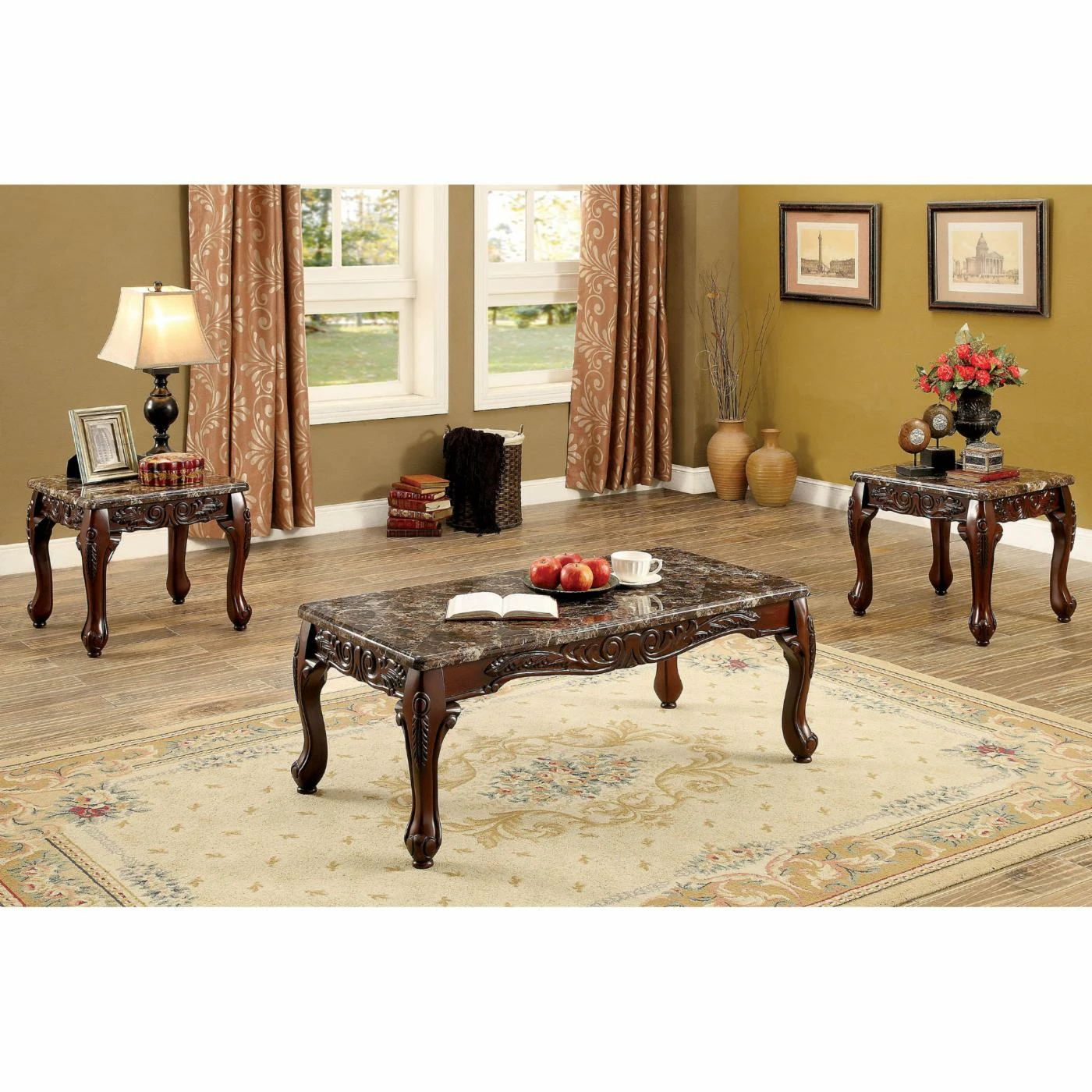 Top 10 π Rectangle Coffee Table Sets Furniture Of America Tollero Traditional Style 3 Piece Faux Marble Coffee Table Set π 4 Top 10 π Rectangle Coffee Table Sets Furniture Of America Tollero Traditional Style 3 Piece Faux Marble Coffee Table Set π - Image 2