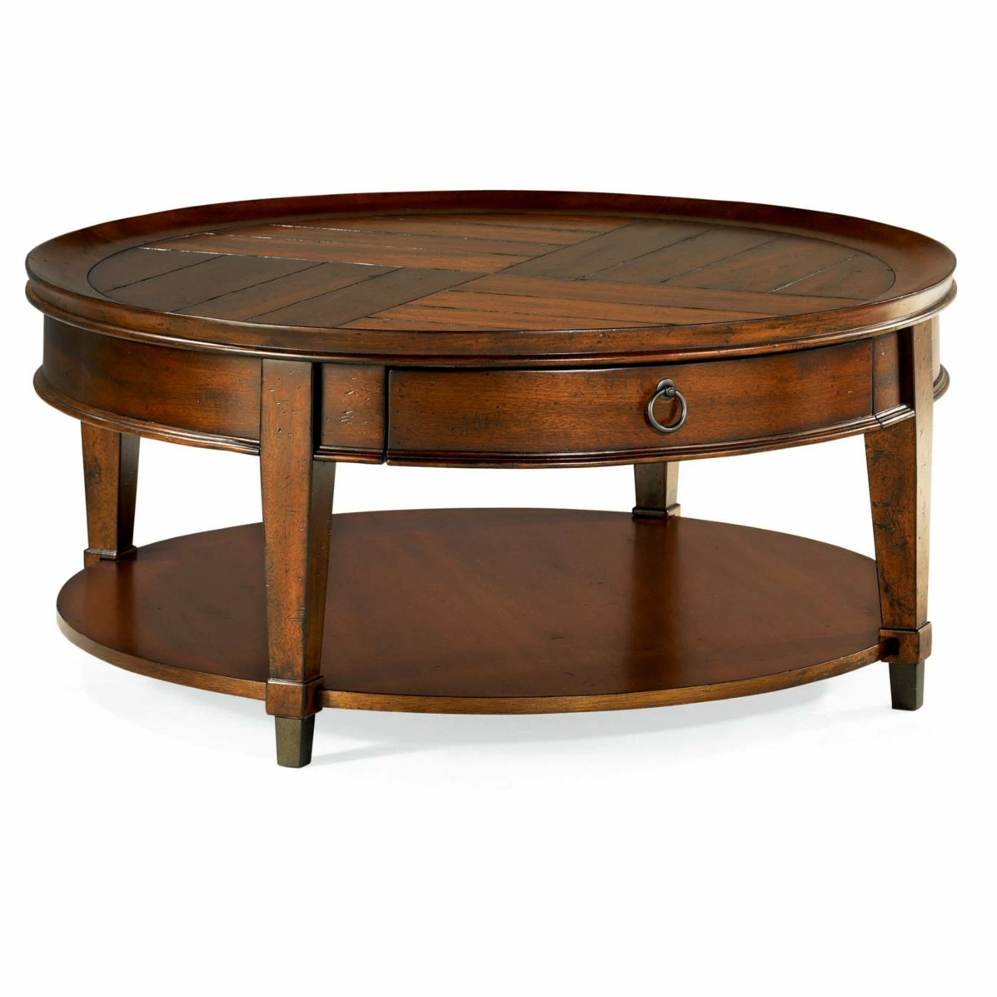 New 🎉 Round Coffee Tables Hammary Sunset Valley Round Cocktail Table - Rich Mahogany ✨ 4 New 🎉 Round Coffee Tables Hammary Sunset Valley Round Cocktail Table - Rich Mahogany ✨ - Image 2