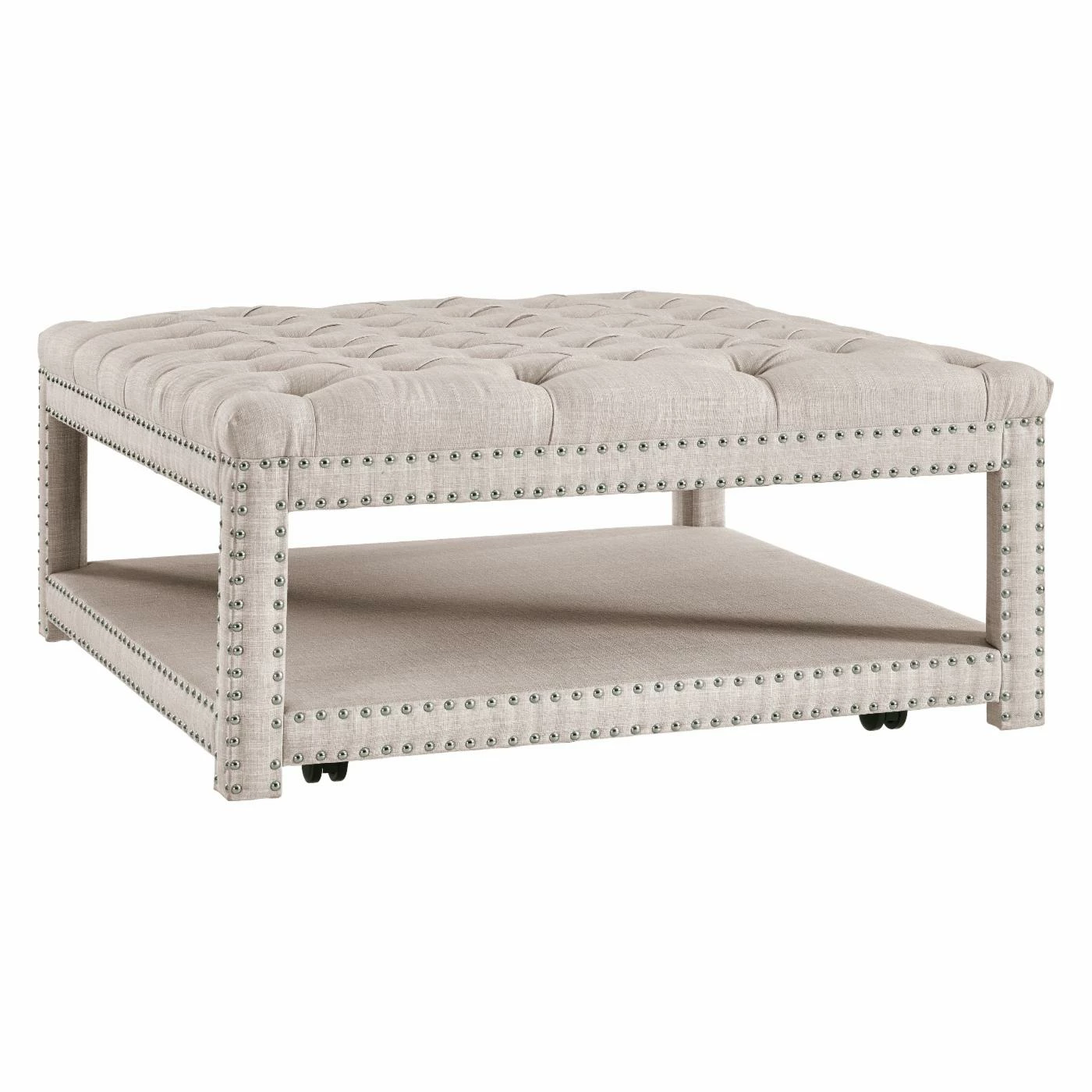 Promo ๐ Square Coffee Tables Right2Home Modern Nailhead Tufted Cocktail Ottoman ๐ 4 Promo ๐ Square Coffee Tables Right2Home Modern Nailhead Tufted Cocktail Ottoman ๐ - Image 2