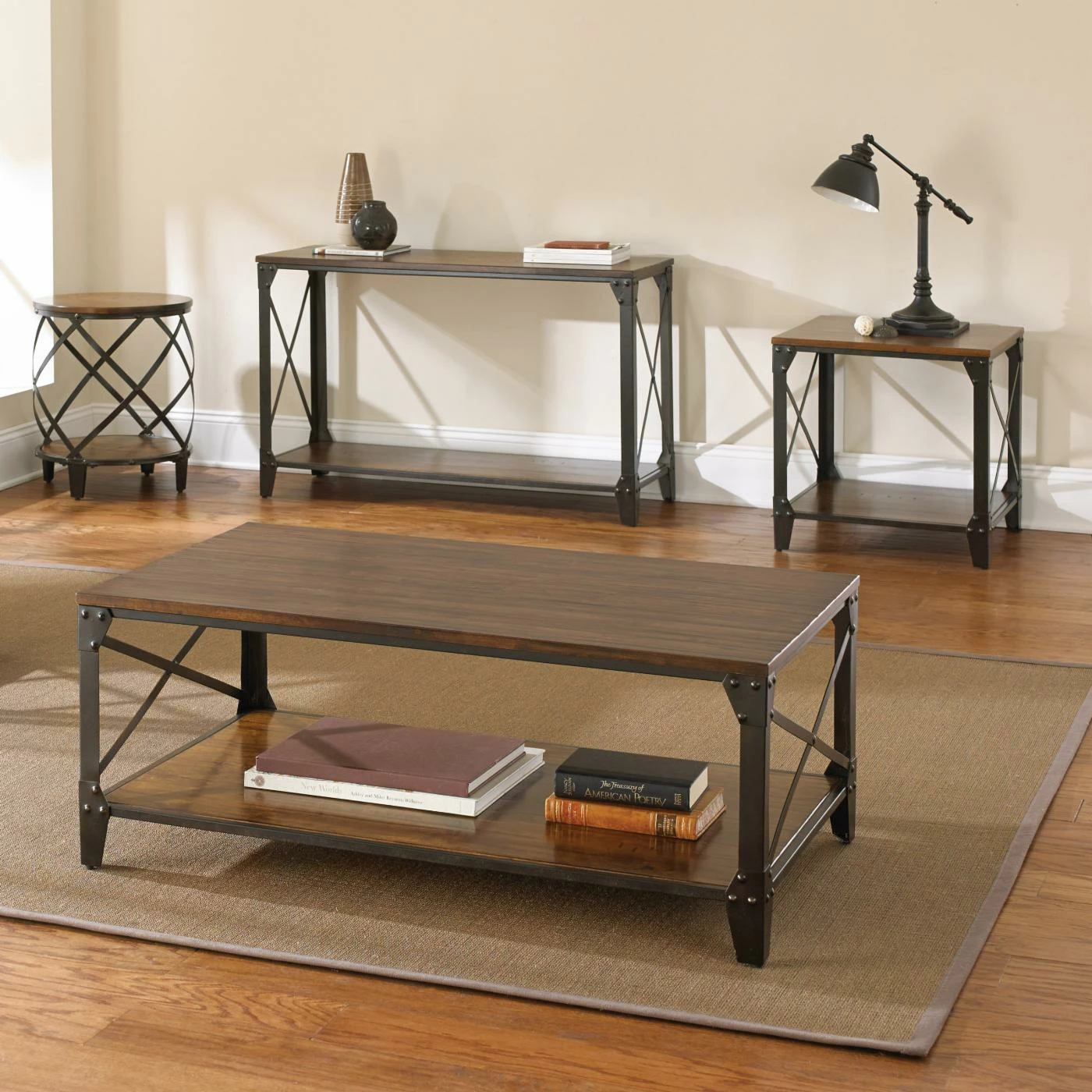 Promo ๐ Steve Silver Co. Rectangle Coffee Tables Steve Silver Winston Rectangle Distressed Tobacco Wood And Metal Coffee Table ๐ 4 Promo ๐ Steve Silver Co. Rectangle Coffee Tables Steve Silver Winston Rectangle Distressed Tobacco Wood And Metal Coffee Table ๐ - Image 2