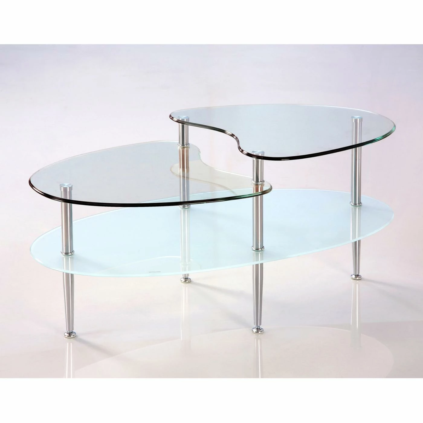 Promo 🔥 Oval Coffee Tables Walker Edison Oval Glass Coffee Table 😉 4 Promo 🔥 Oval Coffee Tables Walker Edison Oval Glass Coffee Table 😉 - Image 2