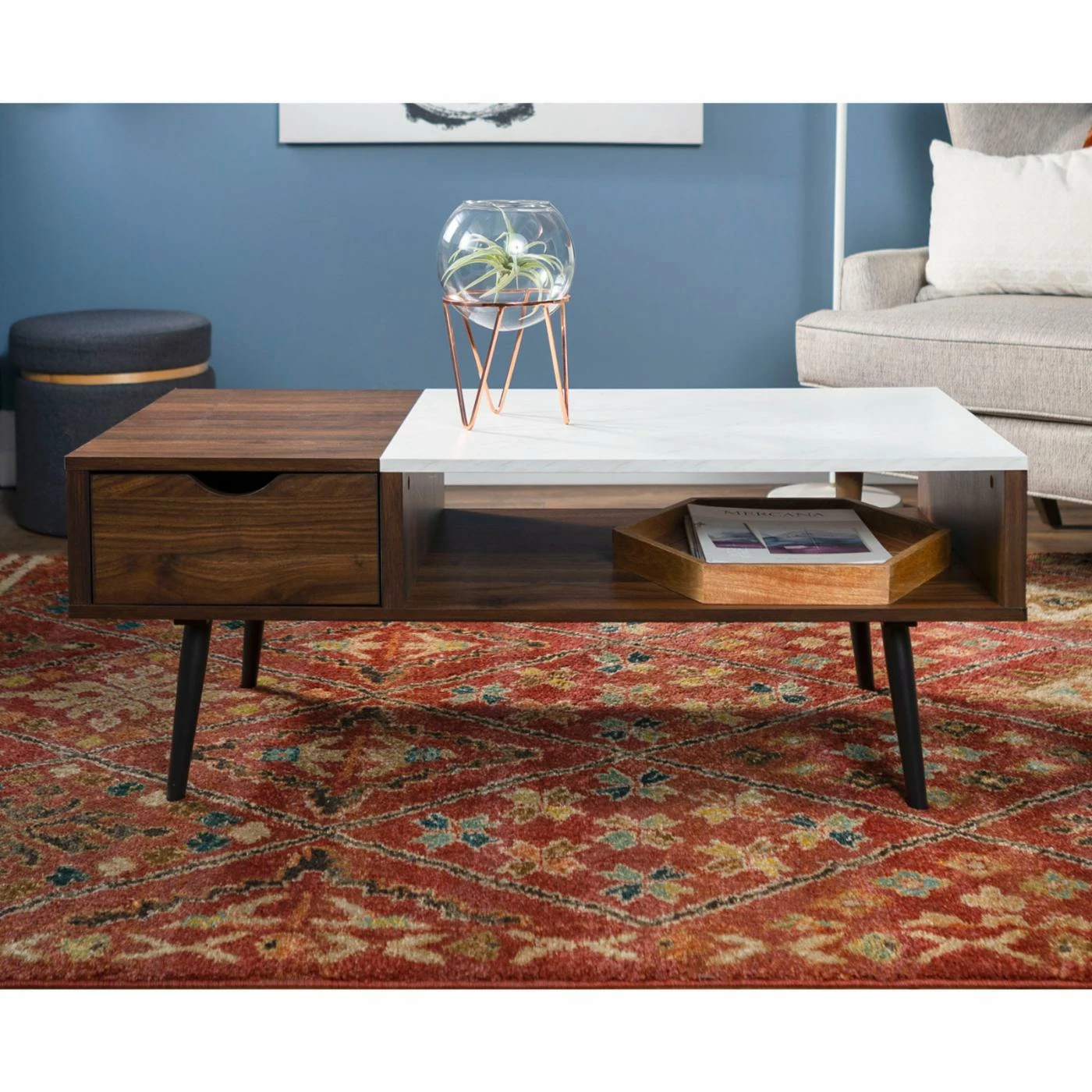 Budget 🤩 Rectangle Coffee Tables Manor Park Wood And Faux Marble Coffee Table 🥰 4 Budget 🤩 Rectangle Coffee Tables Manor Park Wood And Faux Marble Coffee Table 🥰 - Image 2