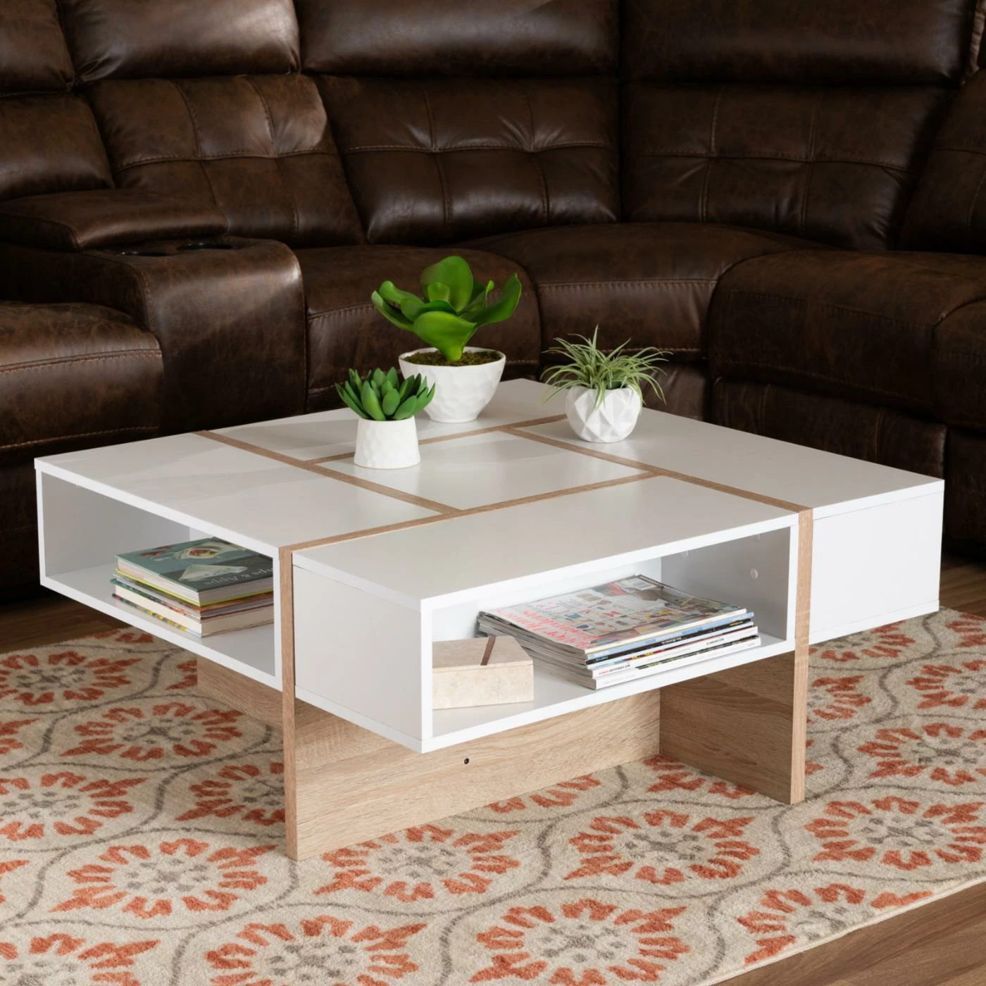 Outlet 🎉 Square Coffee Tables Baxton Studio Rasa Modern / Contemporary Wood Coffee Table 🤩 4 Outlet 🎉 Square Coffee Tables Baxton Studio Rasa Modern / Contemporary Wood Coffee Table 🤩 - Image 2