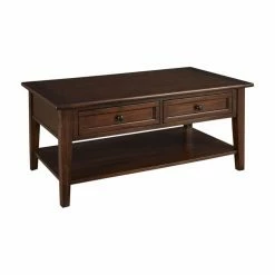 Brand new 😀 Rectangle Coffee Tables A-AMERICA Westlake 2 Drawer Cocktail Table With Shelf 🎉
