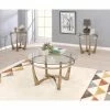 Best deal 🎁 Round Coffee Tables Acme Furniture Orlando II Champagne And Clear Glass Coffee Table 🛒 -Coffee Tables Sale Store masterACM1482