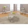 Flash Sale ✔️ Round Coffee Table Sets Acme Furniture Malai Weathered Light Oak And Chrome 3 Piece Coffee And End Table Set 🛒 -Coffee Tables Sale Store masterACM1488