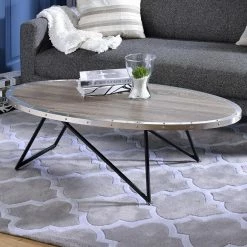Hot Sale ❤️ Acme Furniture Oval Coffee Tables ACME Allis Wooden Coffee Table 🎁