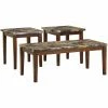 Buy 💯 Rectangle Coffee Table Sets Signature Design By Ashley Theo Brown Occasional Table - Set Of 3 ⭐ -Coffee Tables Sale Store masterASHY177