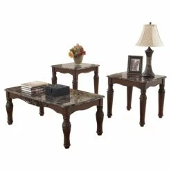 Budget 🔥 Rectangle Coffee Table Sets Signature Design By Ashley North Shore Brown Occasional Table - Set Of 3 ⭐