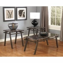 Discount 😍 Square Coffee Table Sets Signature Design By Ashley Paintsville 3 Piece Coffee Table Set 👍