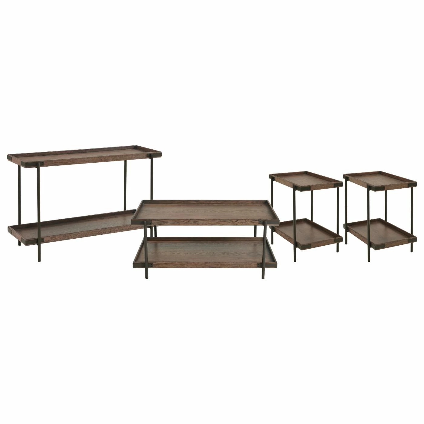 Deals ⭐ Rectangle Coffee Table Sets Alaterre Furniture Kyra Oak And Metal 4 Piece Coffee Table Set 🔔 3 Deals ⭐ Rectangle Coffee Table Sets Alaterre Furniture Kyra Oak And Metal 4 Piece Coffee Table Set 🔔
