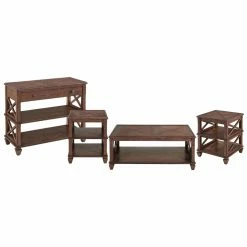 Budget 👍 Rectangle Coffee Table Sets Alaterre Furniture Stockbridge 4-Piece Wood Living Room Table Set 🛒