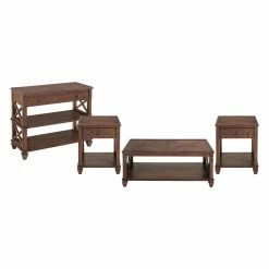 Best reviews of ❤️ Rectangle Coffee Table Sets Alaterre Furniture Stockbridge 4-Piece Table Set 🎁