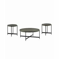Coupon ⭐ Rectangle Coffee Table Sets Alaterre Furniture Brookline 3-Piece Living Room Table Set - Gray ✔️