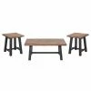 Outlet 🎁 Rectangle Coffee Table Sets Alaterre Furniture Adam 3-Piece Solid Wood Living Room Table Set With 48 In. Coffee Table ✔️ -Coffee Tables Sale Store masterASR9982