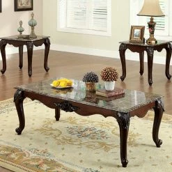 Budget 😍 Rectangle Coffee Table Sets Benzara Traditional 3 Piece Coffee Table Set 👍