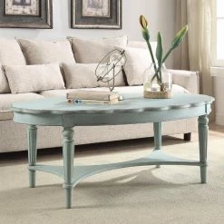 Hot Sale 😉 Other Shapes - Coffee Tables Benzara Conventional Oval Coffee Table ✨