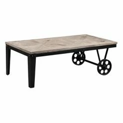Brand new ⌛ Rectangle Coffee Tables Burnham Home Designs Prescott Factory Cart Coffee Table 🌟
