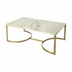 Best deal ✔️ Rectangle Coffee Tables Butler Specialty Corsini Marble And Metal Coffee Table 😍