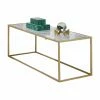 Buy 🤩 Rectangle Coffee Tables Convenience Concepts Gold Coast Faux Marble Rectangle Coffee Table 🌟 -Coffee Tables Sale Store masterCONV702