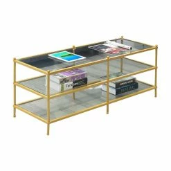 Buy ✨ Rectangle Coffee Tables Convenience Concepts 3 Tier Royal Crest Coffee Table 🤩