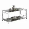 Wholesale ⌛ Rectangle Coffee Tables Convenience Concepts Omega Chrome Coffee Table 🥰 -Coffee Tables Sale Store masterCONV798