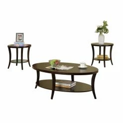 New ๐ฅฐ Oval Coffee Table Sets Crown Mark Rhonda 3 Piece Cocktail Table Set ๐คฉ