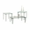 Hot Sale 🎁 Rectangle Coffee Table Sets Chintaly Vera Glass Occasional Tables - 3 Piece Set 🎉 -Coffee Tables Sale Store masterCTY1423