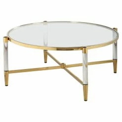 Best reviews of 😉 Round Coffee Tables Chintaly Denali Round Cocktail Table 👍