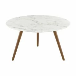 Brand new ๐ Round Coffee Tables Modway Lippa Round Marble Coffee Table With Tripod Base ๐