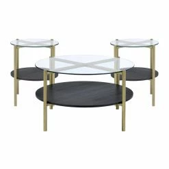 Best Sale ๐ Round Coffee Table Sets Picket House Furnishings Dyson 3 Piece Cocktail Table Set ๐