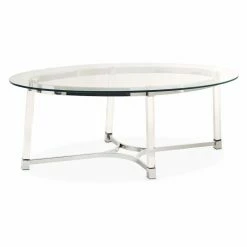 Discount 🧨 Oval Coffee Tables Picket House Furnishings Sophia Oval Glass Topped Coffee Table 👍