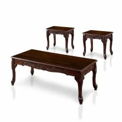 Best reviews of ⌛ Rectangle Coffee Table Sets Furniture Of America Winslow 3 Piece Coffee Table Set - Dark Cherry 🔥