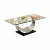 Top 10 👍 Rectangle Coffee Tables Furniture Of America Meryl U-Shaped Base Coffee Table 👍 -Coffee Tables Sale Store masterENLB2721