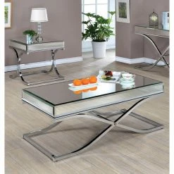 Buy ❤️ Rectangle Coffee Table Sets Furniture Of America Sarita Mirror Top 2 Piece Coffee Table Set 👏