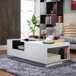 Hot Sale ๐ Rectangle Coffee Tables Furniture Of America Horatio Side Shelf Coffee Table ๐