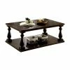 Brand new 👍 Rectangle Coffee Tables Furniture Of America Shandy Transitional Style Turned Leg Coffee Table 🤩 -Coffee Tables Sale Store masterENLB3475
