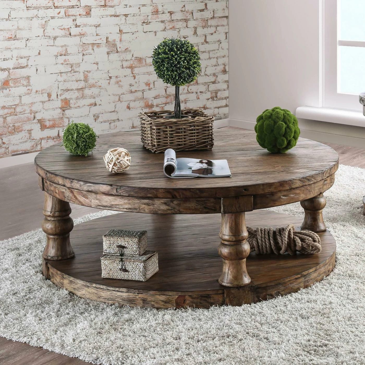 Best Sale ❤️ Round Coffee Tables Furniture Of America Tanenbaum Rustic Round Coffee Table 🎉 3 Best Sale ❤️ Round Coffee Tables Furniture Of America Tanenbaum Rustic Round Coffee Table 🎉