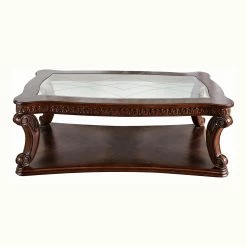 Cheap 😍 Rectangle Coffee Tables Furniture Of America Walton Traditional Glass Coffee Table 👏