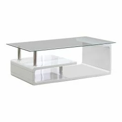 Flash Sale 👍 Rectangle Coffee Tables Furniture Of America Neko Glass Top Coffee Table 🔔