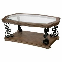 Brand new ⌛ Rectangle Coffee Tables Furniture Of America Torrena Metal Scroll Coffee Table ✨