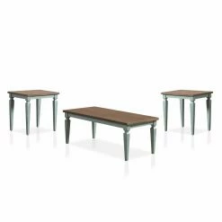 New 👍 Rectangle Coffee Table Sets Furniture Of America Alphara 3 Piece Transitional Coffee Table Set 💯