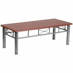Cheapest 👏 Rectangle Coffee Tables Flash Furniture Coffee Table With Silver Steel Frame 🔥
