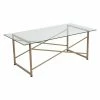 Promo 🛒 Rectangle Coffee Tables Flash Furniture Mar Vista Glass Coffee Table With Matte Gold Frame 💯 -Coffee Tables Sale Store masterFLSH2066