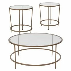 Hot Sale 😀 Round Coffee Table Sets Flash Furniture Astoria 3 Piece Coffee Table Set 🎁